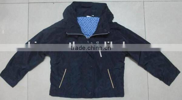 kids polyester interwoven kids winter coat stock lots