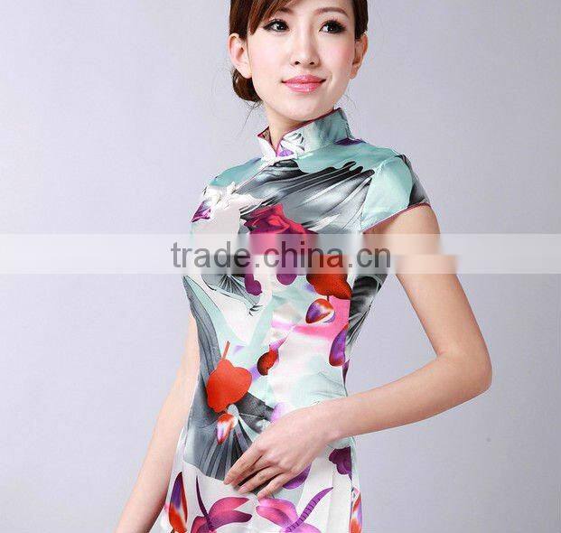 new short sleeve traditional chinese dress