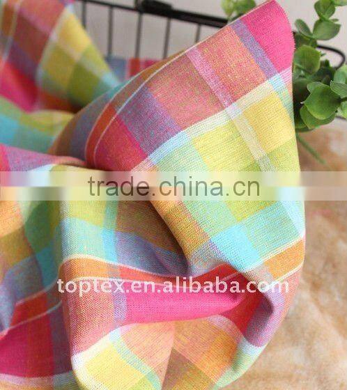 linen yarn dyed checks fabric for shirt