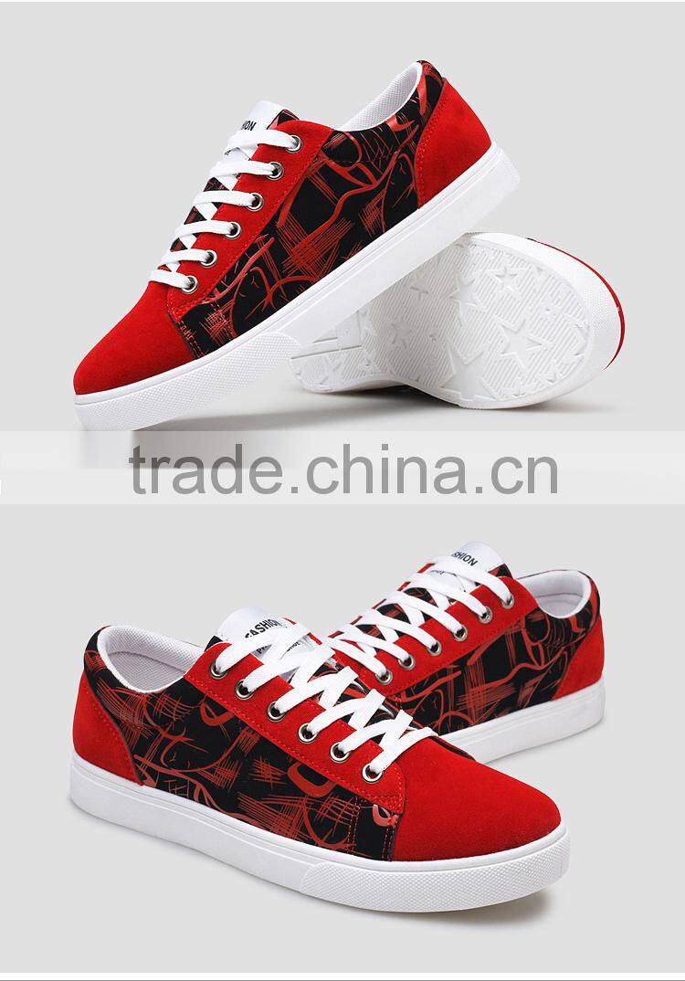 White rubber soled man comfortable casual canvas shoes