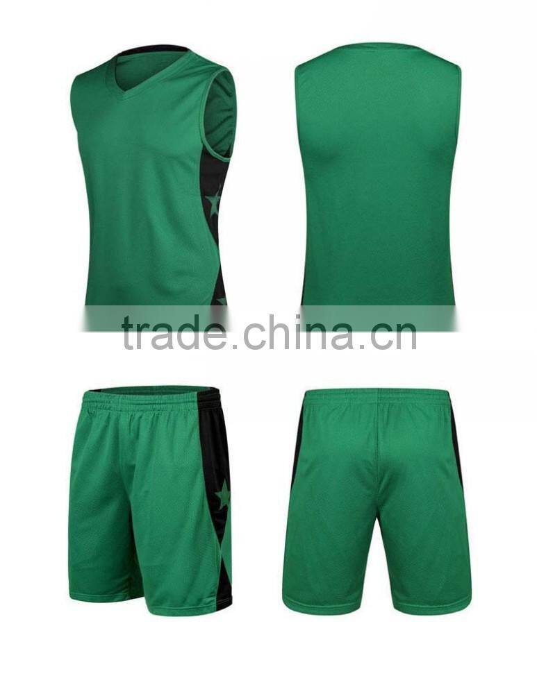 Men new pop plain basketball jersey set