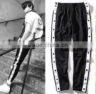 Custom elastic waist gym striped basketball jogger wholesale mens sweat crossfit harem sweat shorts pants
