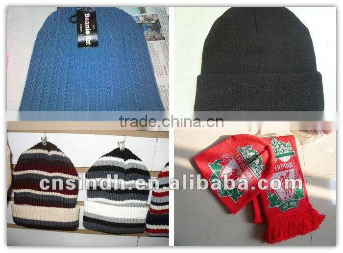 Various Colours 100% Acrylic Knitted Beanie Hat Made In China