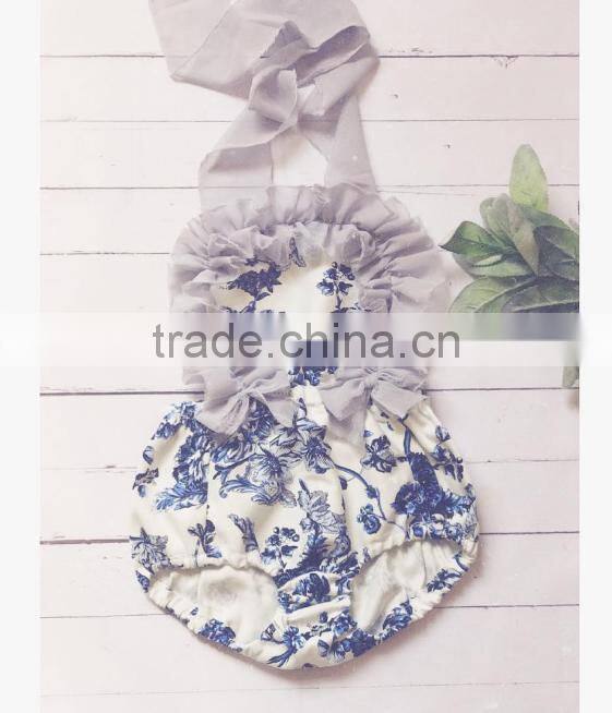 Factory OEM Service Baby Clothes Toddler Clothing Floral Lace Tulle Rompers