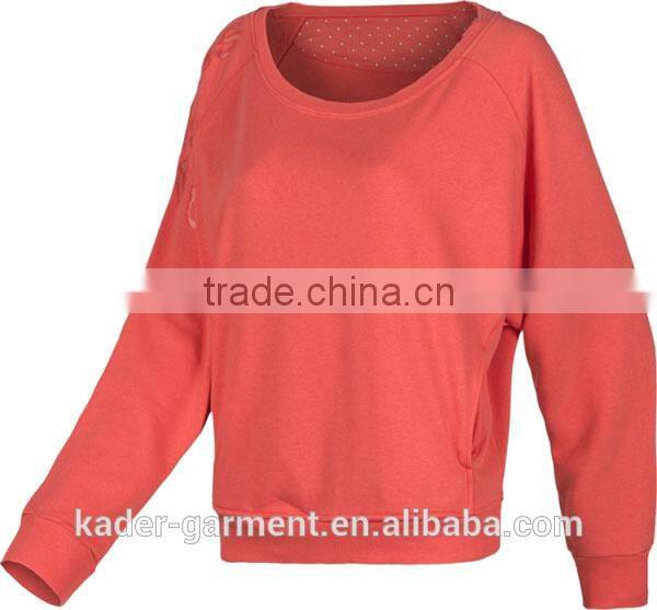 Autumn Winter 2014 Casual Crew Neck Pullover Plain Sweatshirt Women Sweatshirt