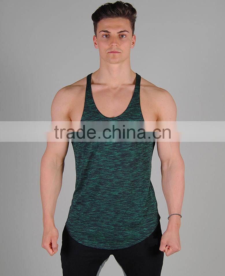 Custom stringer vest, tri-blend fitness singlet, gym tank top