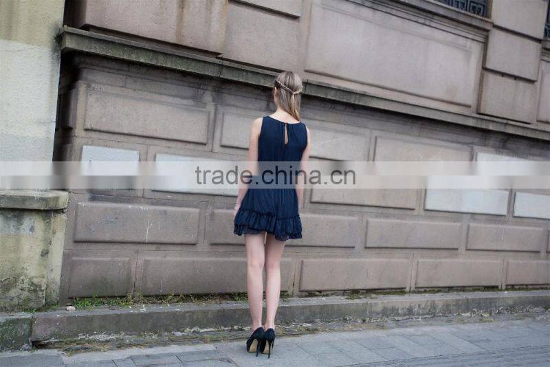 ladies's lovely dress for summer fashion spaghetti strap dress slim fit sleeveless dress 2016