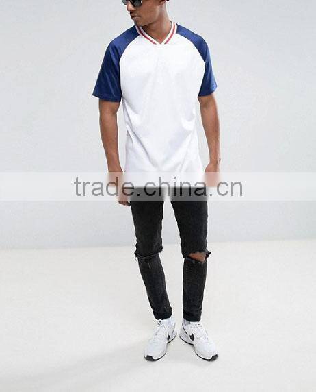 High Quality Dry-comfort Smooth Plain V-neck Baseball Shirts