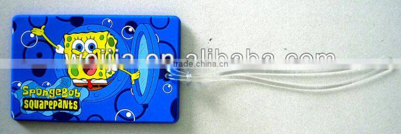 3D cartoon PVC luggage tag