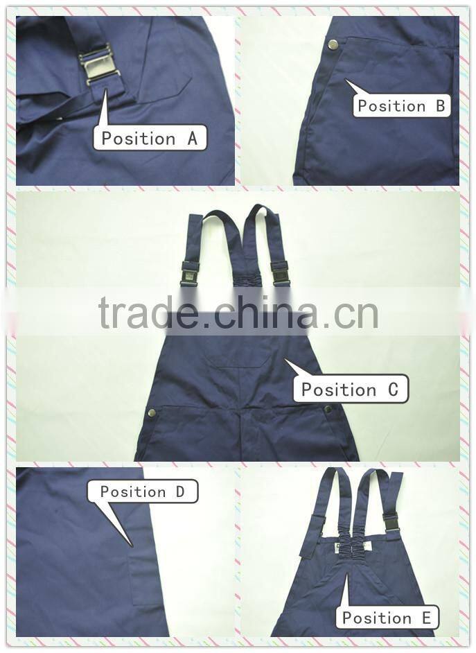 Cleaner navy blue painter mens uniform work bib overalls