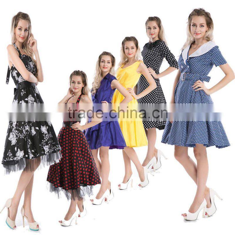 Vintage 1950's Rockabilly Swing Dress vintage 50s rockabilly dress