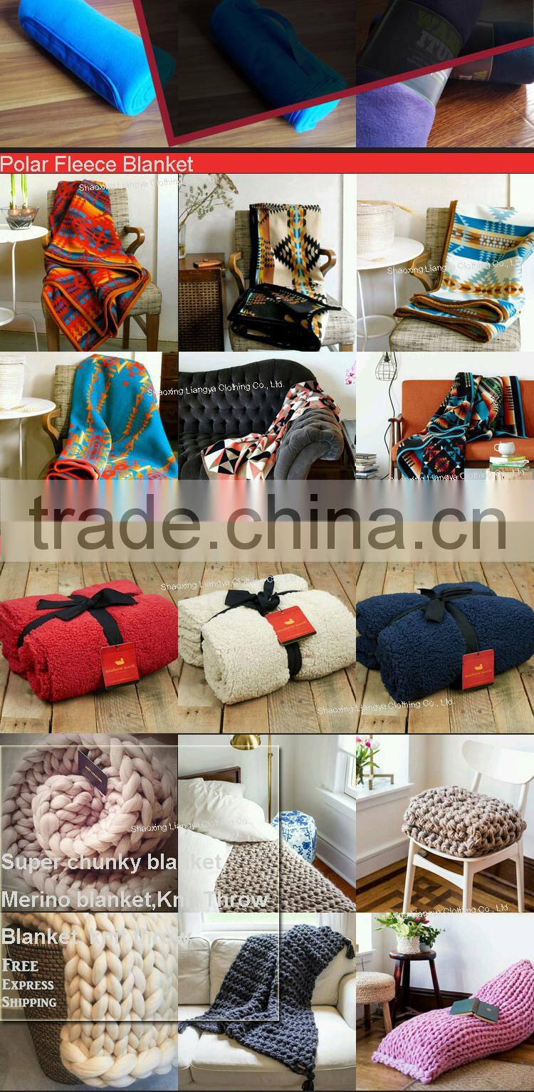 fleece plaid printed new design multicolor knitted sherpa children baby rag girl beach travel thick made throw blanket