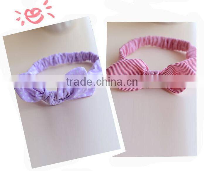 printed bow tie cotton fabric baby headband