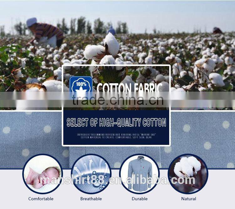 dotted cotton spandex denim shirts