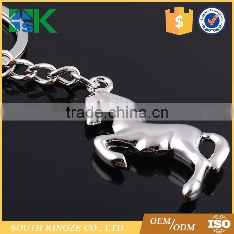 Customizable souvenir gift pony key holder metal car keychain