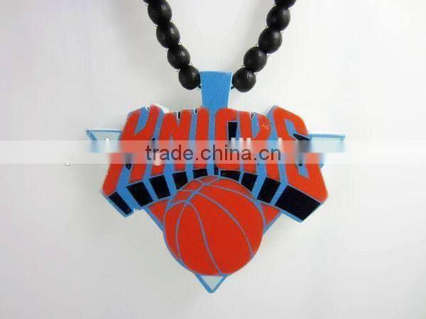 High quality Yiwu custom hip hop good wood acrylic necklace