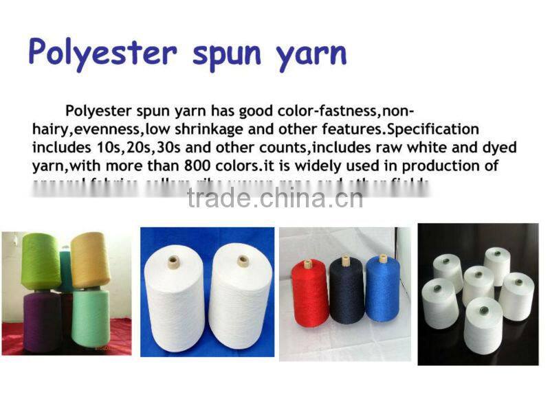 china polyester spun yarn pure virgin wholesale for knitting
