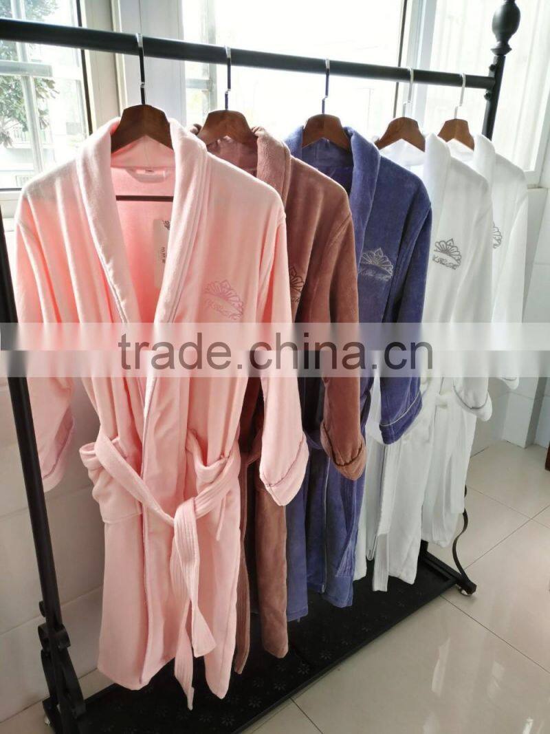 Plain dyed custom 100 cotton robe lightweight