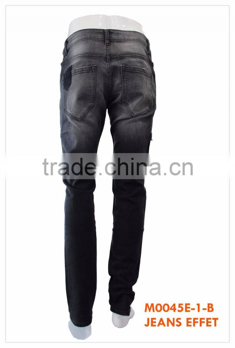 M0045E-1-B 10.6oz double layer cotton lycra denim jeans fabric