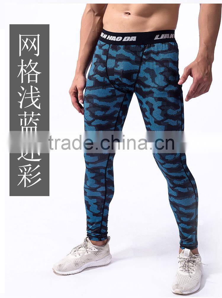men 220g milk silk camo yoga jogging legging /jqi plus size camoflage athletic yoga pants capris trousers