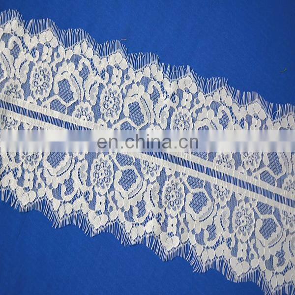 Cheap black high elastic eyelet knitting lace and decorative lace tape with 16 cm
