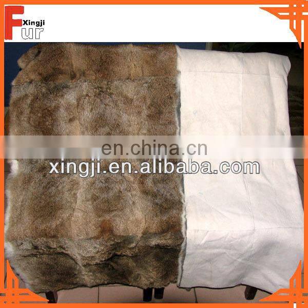 Wholesale Natural Brown Rabbit Fur Throw