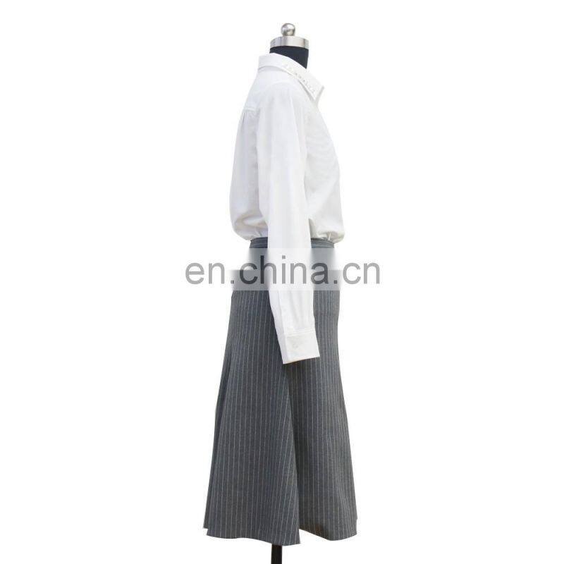 high quality elegant office knee length formal stripe trumpet skirt