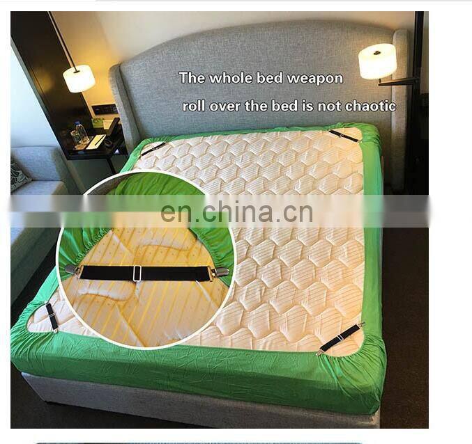 2017 yiwu fashion hot sale set 4pcs Triangle Mattress Pad Cover Clips holder Bed Sheet Holder