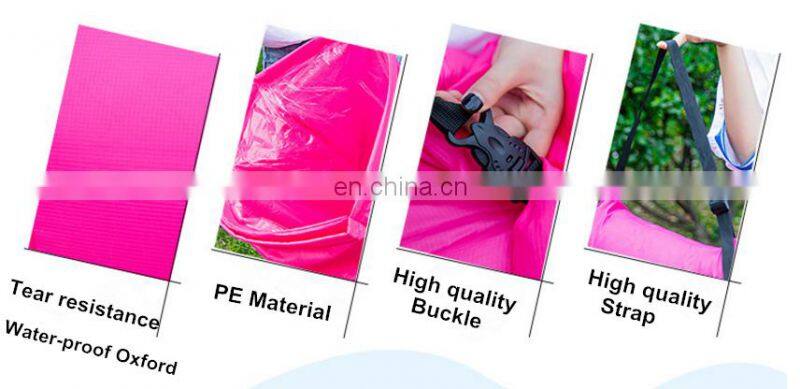 Hot selling on Amazon Inflatable lounge bag hammock air soft ship bed banana sofa