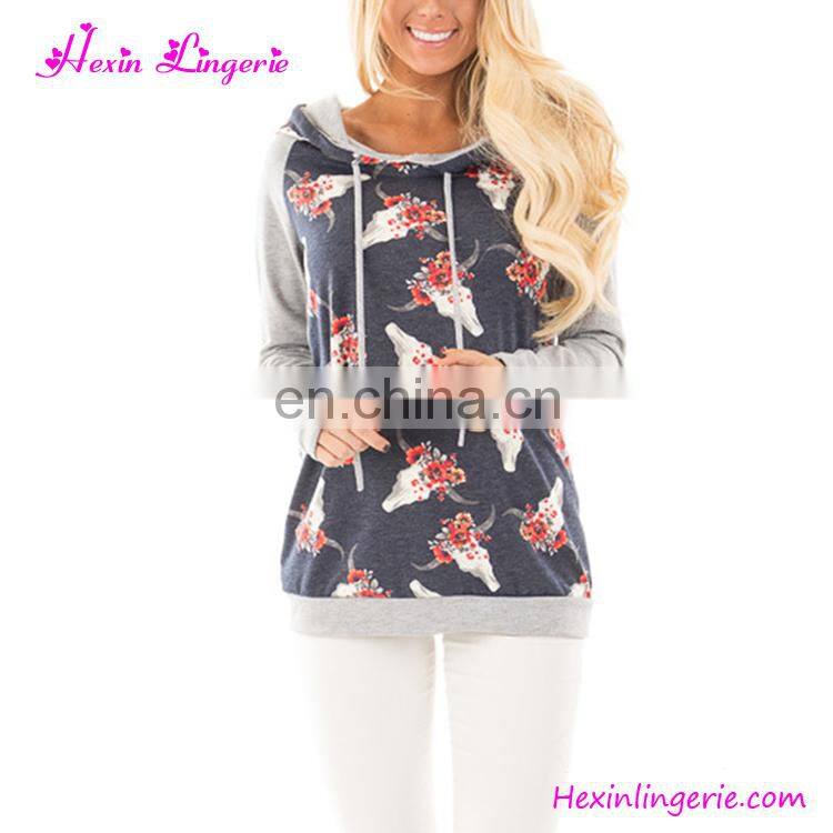 2017 pink split long sleeves ladies sweatshirts pullover women without hood