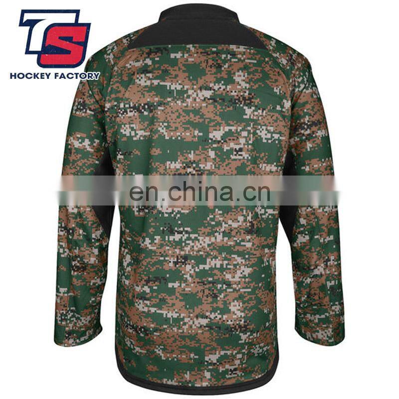 custom your logo camo hockey jersey