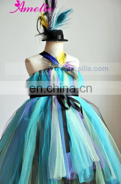 Peacock Flower Girl Tutu Dress