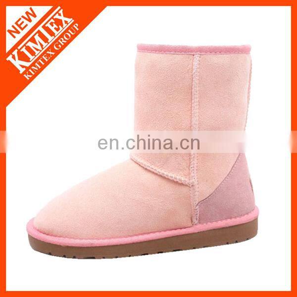 pink winter classical sonw half boots