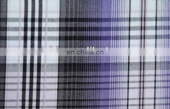 Wholesale fashionable T/C plaid linen woven shirt fabric