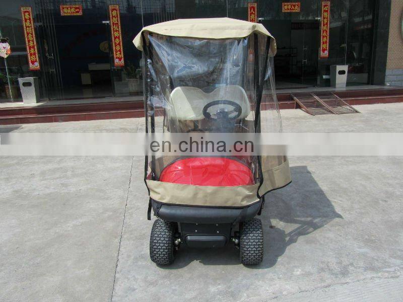 OEM Brand Street Legal Golf Cart in red color, with golf cart enclosures, curtis controller and aluminum alloy frame