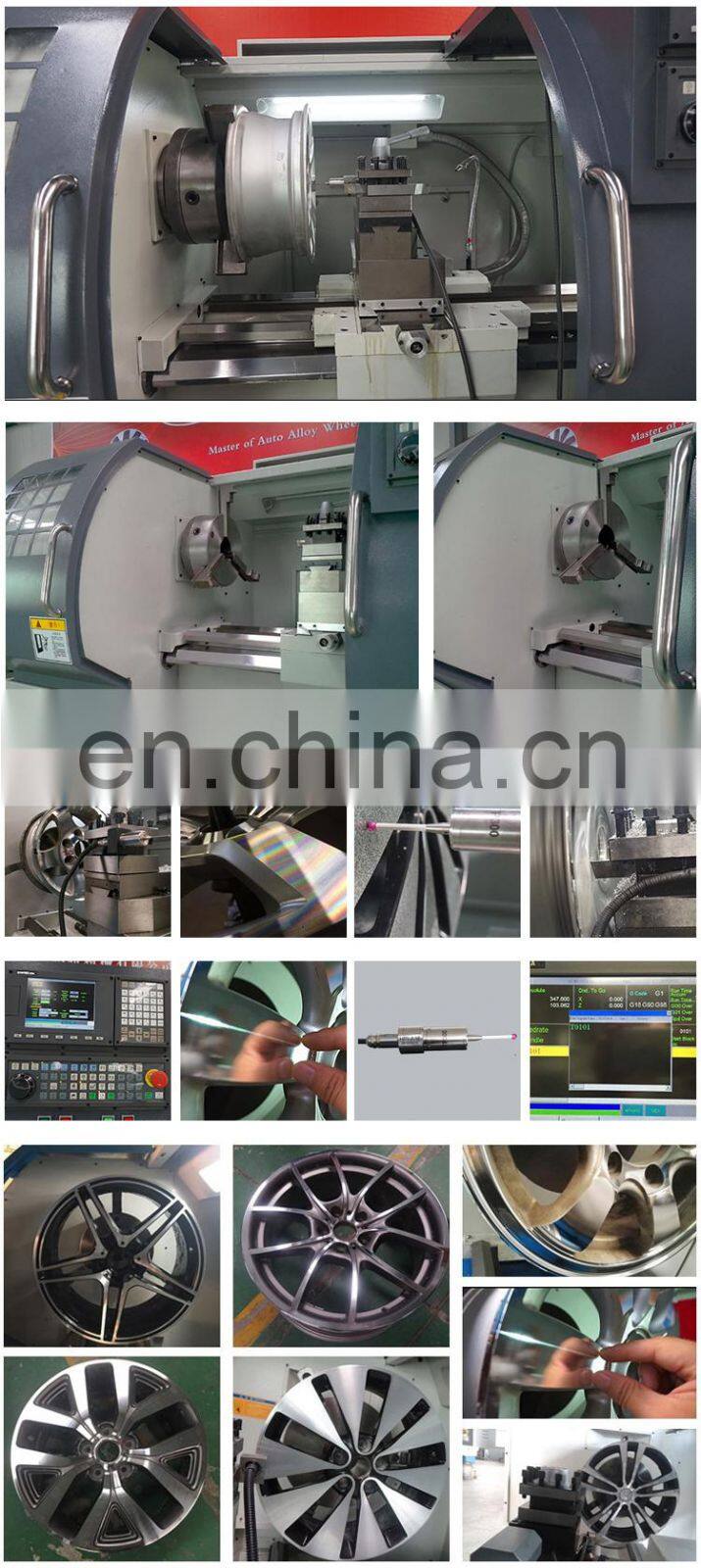 my test Diamond Cutting Wheel Machines/ Alloy Wheel CNC Lathe Rim Repair Machine AWR2840