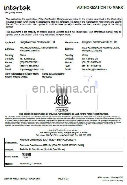 Factory used air conditioner industrial with CE certification