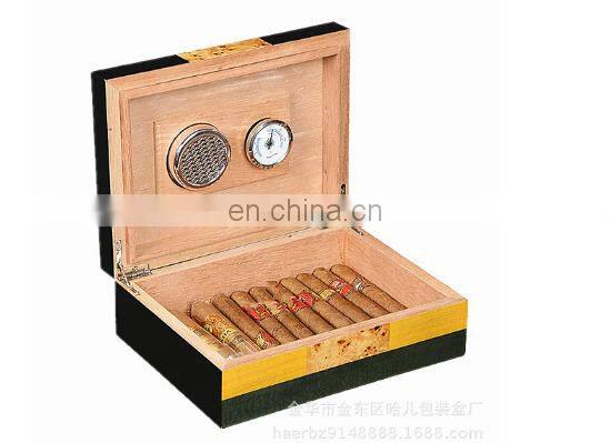 Custom 10 pack temperature humidifier cigar box cedar cigarette box piano paint box