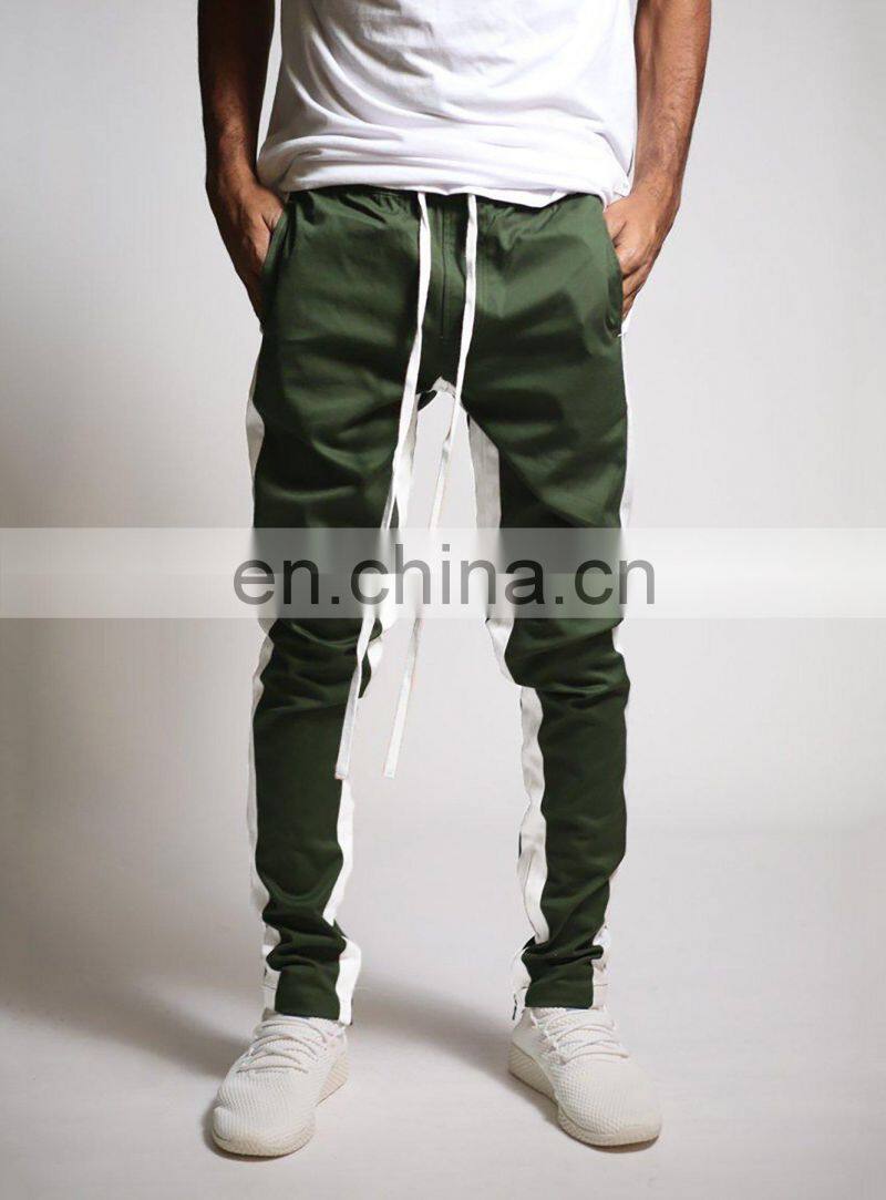 DiZNEW OEM USA brand 94% Polyester 6% Elastane track pants with stripe