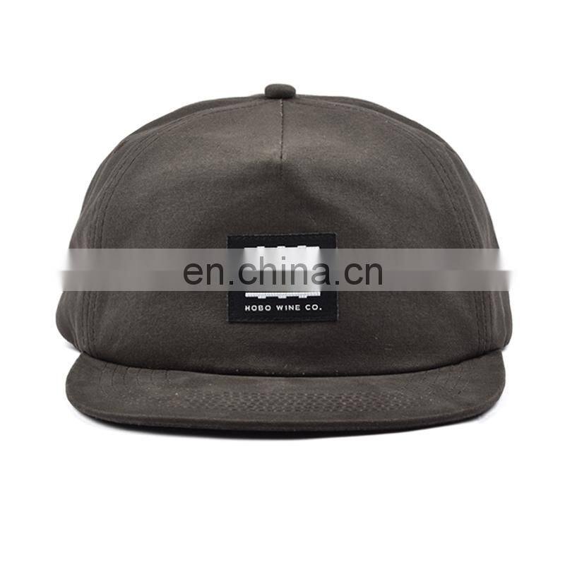Design custom-made flat brim 5 panels snapback hats