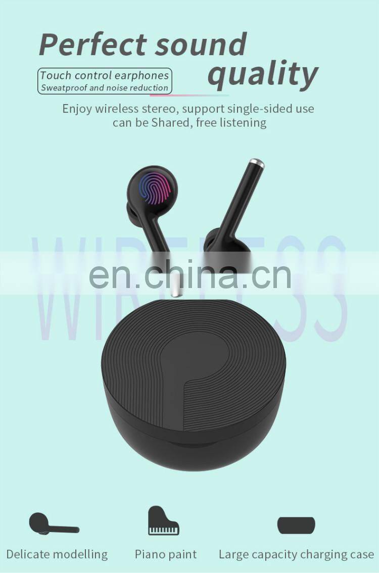 True Wireless Earbuds, BT V5.0 Headphones in-Ear TWS Earphones Auto-Pair Wireless Headphones with stereo sound