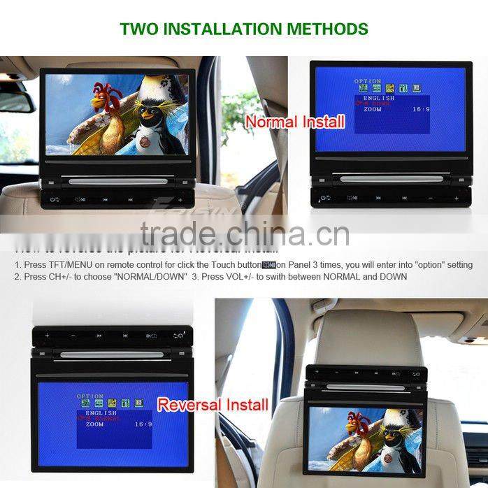 Erisin ES398 9" Car Monitor Headrest CD/CDG/MP4/MP3/WMA