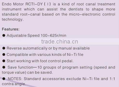 Dental Endo motor (Model name : RCTI-DY(I)) (CE approved)