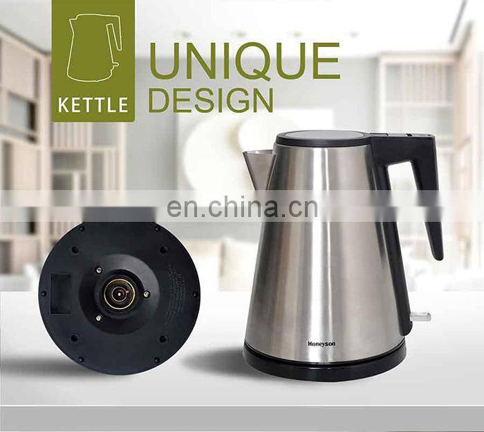 Hotel water kettle supplier price 360 degree rotated