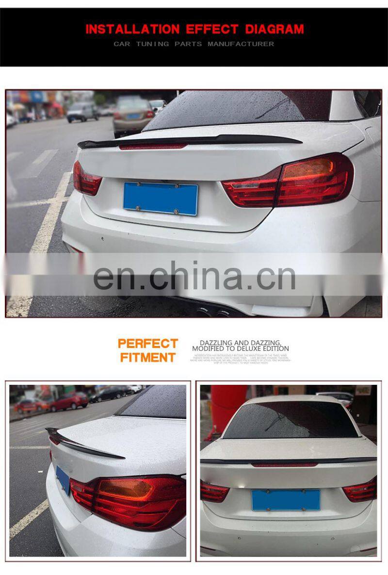 F33 Carbon Fiber Rear Trunk Spoiler for BMW F83 M4 428i 430i 435i 440i Convertible 14-18