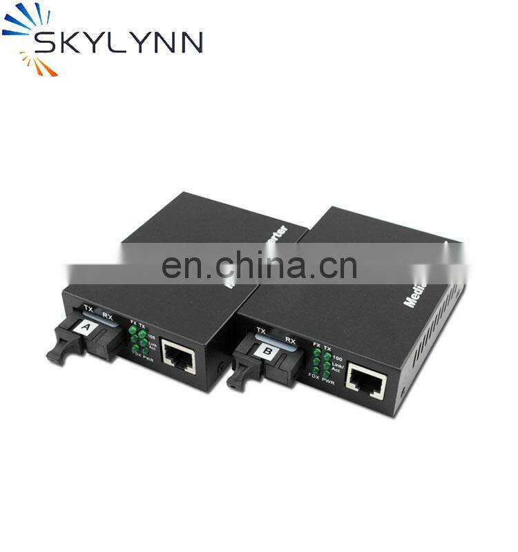 Ethernet 10/100M 4 Port Single Fiber Single Mode Tx 1310/Rx 1550 nm SC 20km Media converter