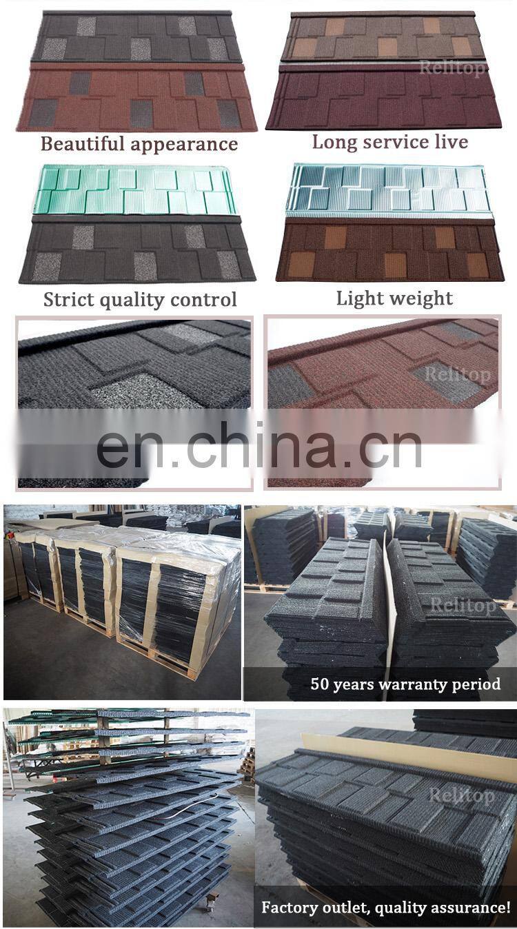 Building Materials Chips Roofing Sheet 0.4 Mm Thick Aluminium Zinc Stone Coated Metal Roof Tile