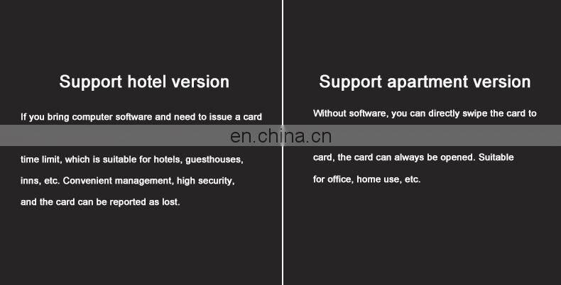 Popular Product Smart Push-Pull Digital rfid hotel card reader door lock support hotel version apartment version