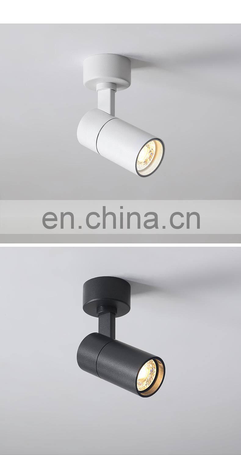 ceiling surface installation spotlight Black white aluminum GU10 led ceiling light indoor led lighting fixture