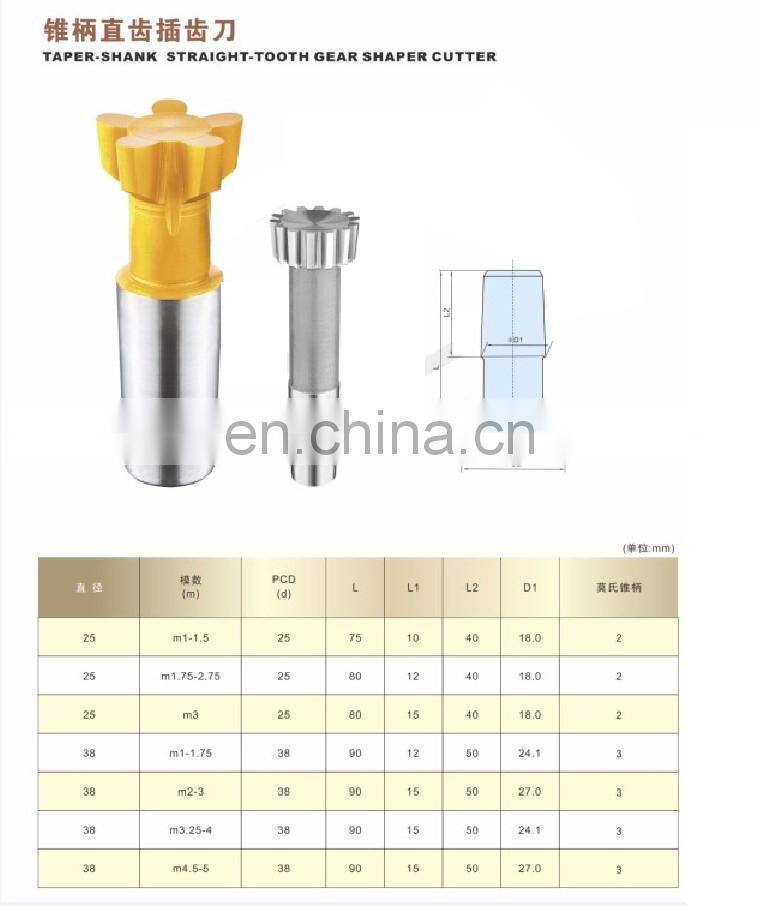 LIVTER Taper-shank straight tooth gear shaper cutter